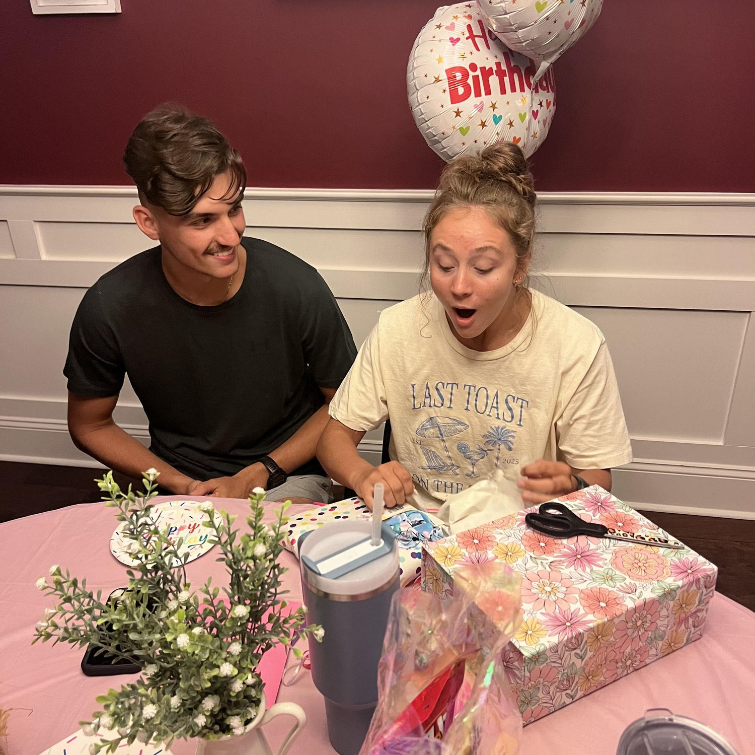 Jessa's birthday celebrating with Nick and his family. July 7th, 2025