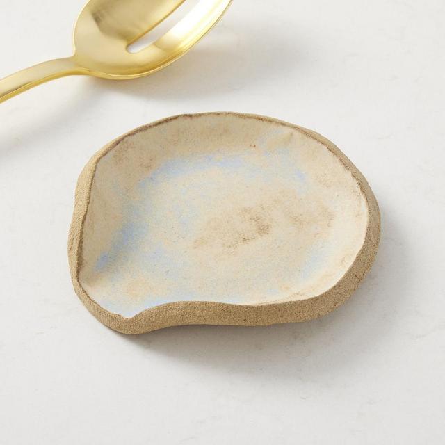 People's Pottery Project Spoon Rest, Blue