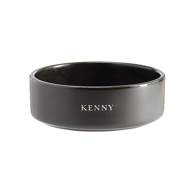 Mason Stoneware Pet Bowl, Medium 6.5"D, Charcoal