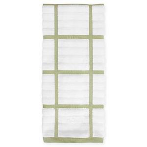 All-Clad Plaid Kitchen Towel in Fennel