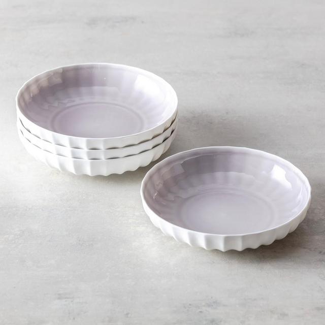 Fortessa Blyss Low Dinner Bowls, Set of 4, Gray