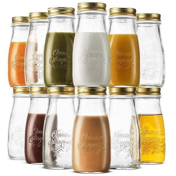 Quattro Stagioni 12 Piece 14 oz. Glass Mason Jar Set (Set of 12)