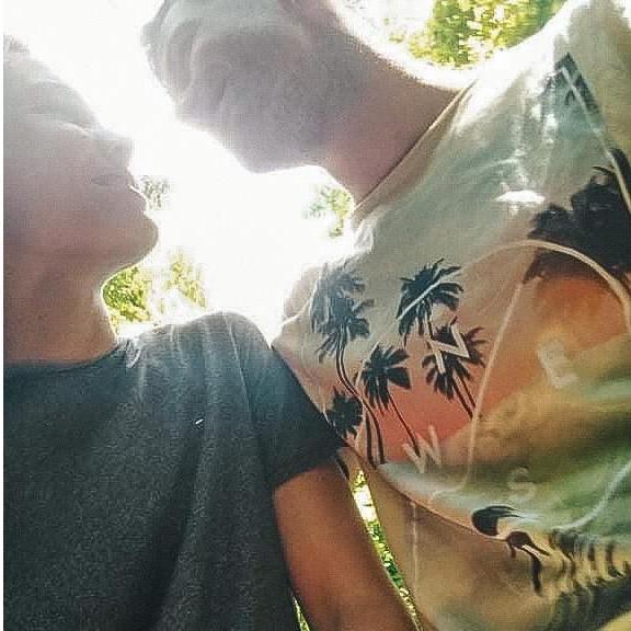 The day David proposed on our hike in Burbach, Germany