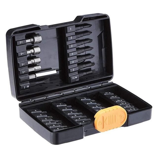 Amazon Basics Screwdriver and Nut Driver Bit Set - 37-Piece, Chrome Vanadium and S2 Steel