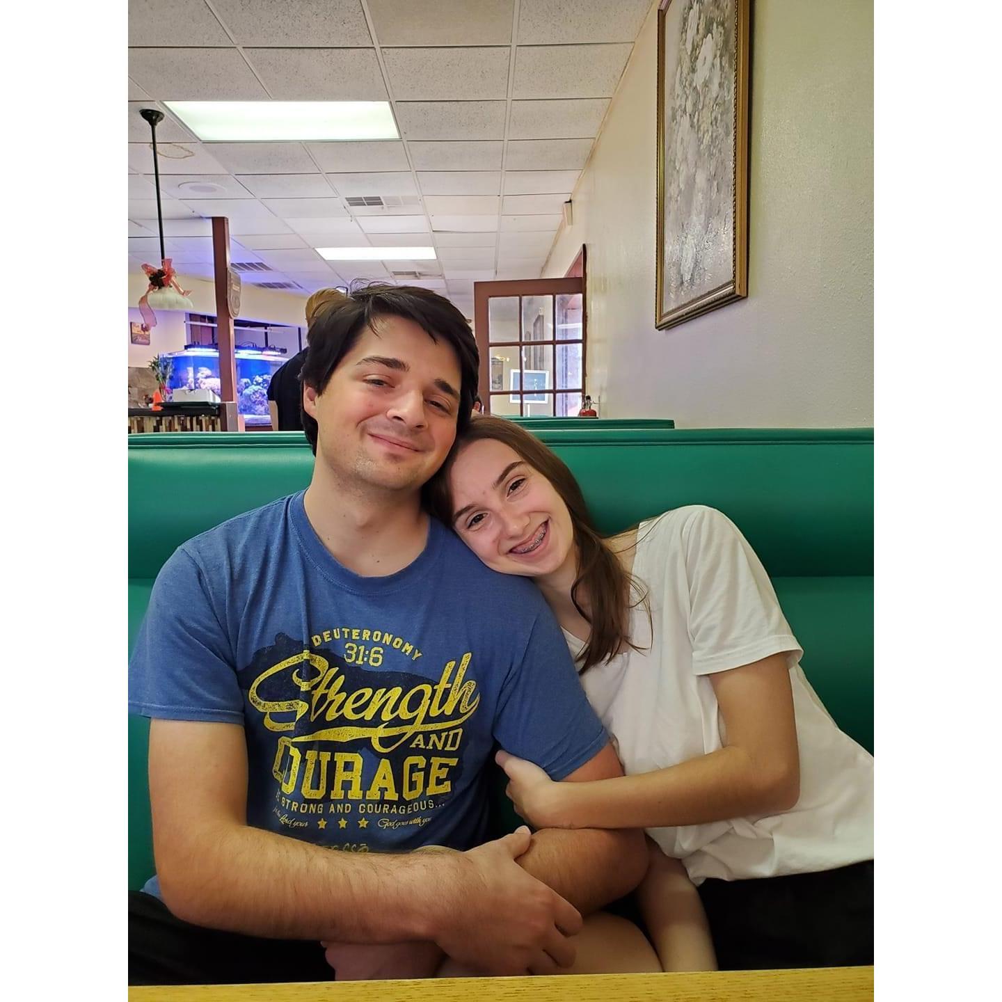 Last hour together after our first visit after Josh moved to Texas