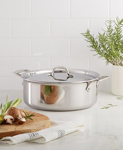 All-Clad Stainless Steel 6 Qt. Covered Stockpot - Cookware & Cookware Sets - Kitchen - Macy's