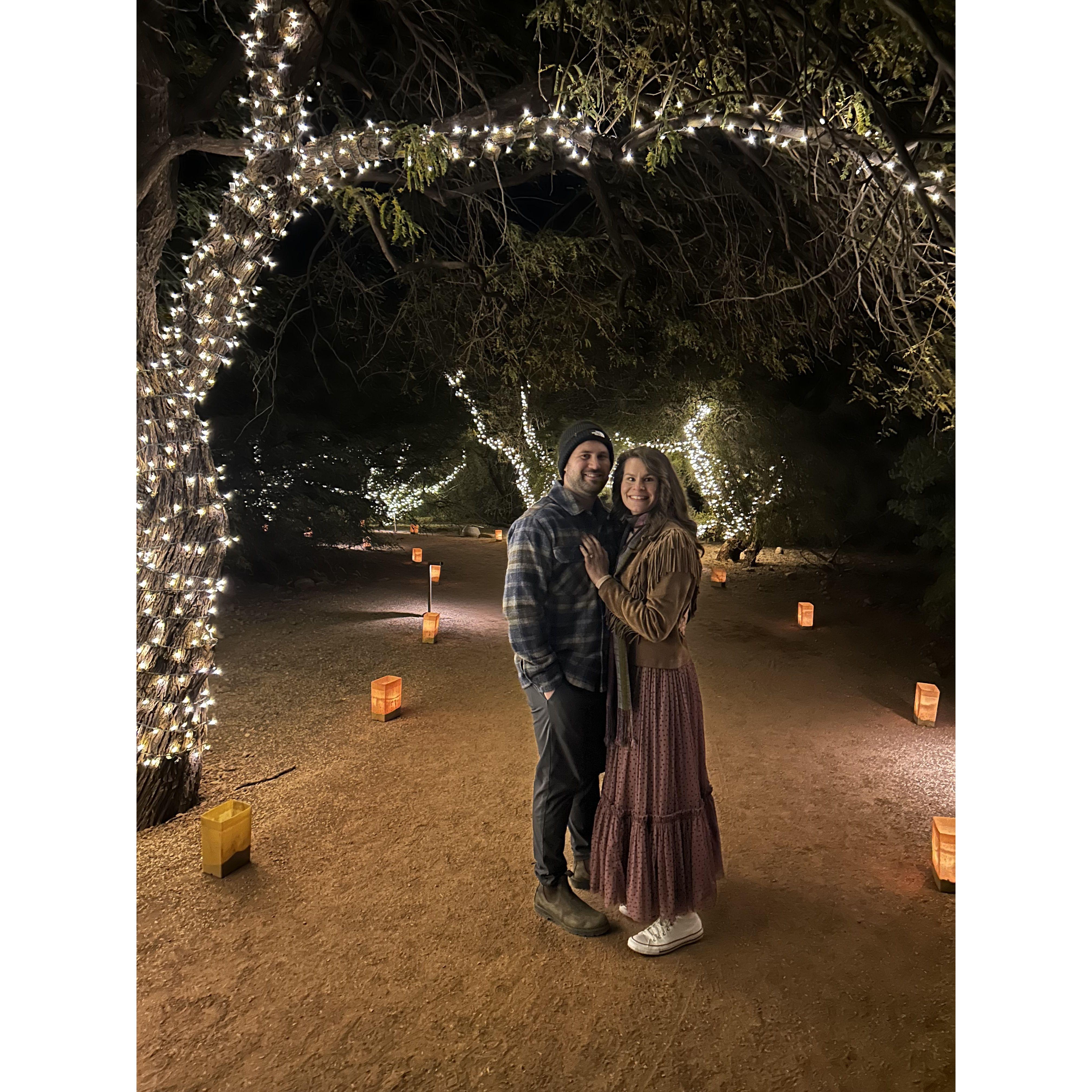 The luminaries at the wedding venue, the Phoenix Botanical Gardens!
