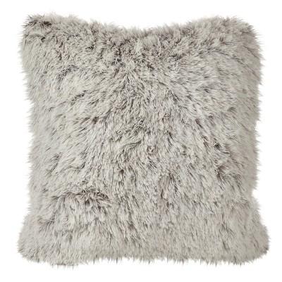 Juneau Two-Tone Faux Fur Throw Pillow (18") - Saro Lifestyle®