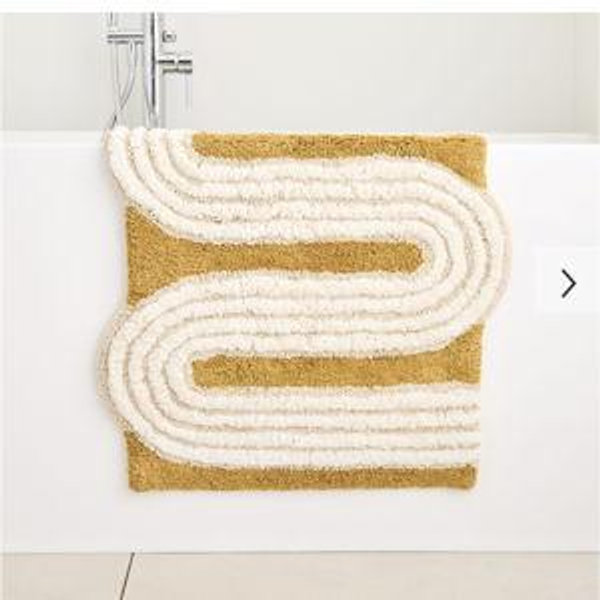 Swoosh Bath Mat - golden oak color