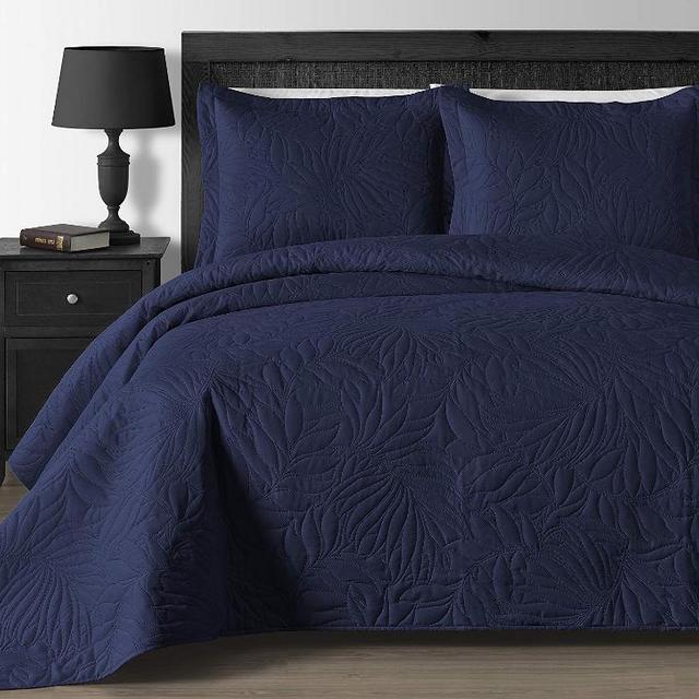 King Size Quilt Set, navy blue