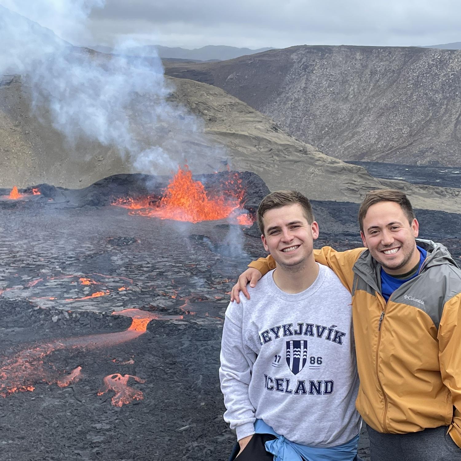 In front of the Fagradalsfjall Volcano in Iceland - August 2022
