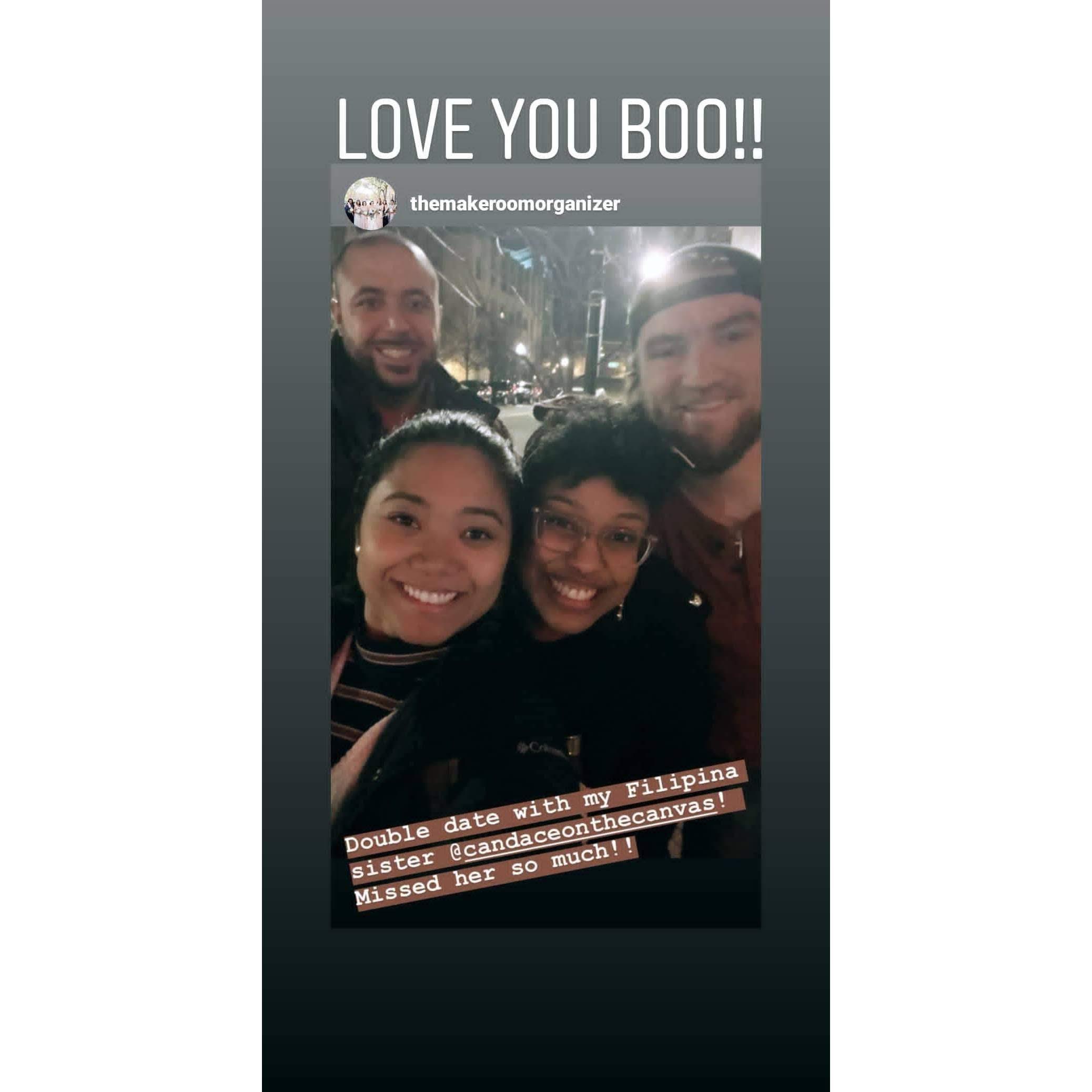 Double Date! The next day we traveled to DC and met up with Aileen and Brandon. This was the night I found out Aileen was pregnant with Valerie! (even thought she didn't tell me for a few more weeks)