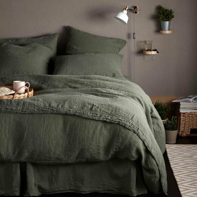 Moss Green - 100% Pure Linen | Linen...