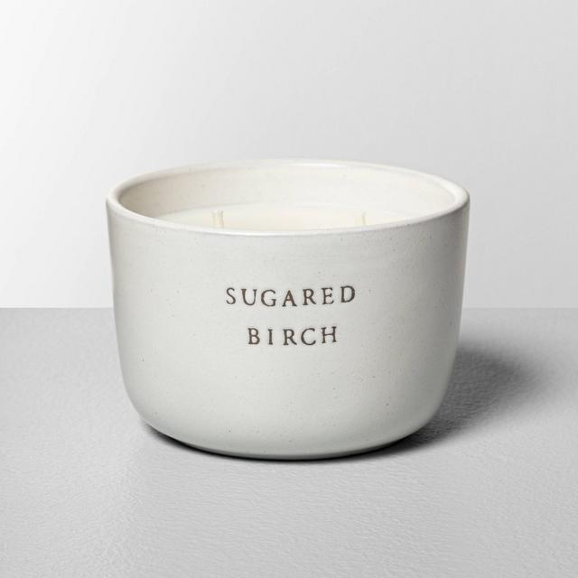 Ceramic Candle Sugared Birch - Hearth & Hand™ with Magnolia