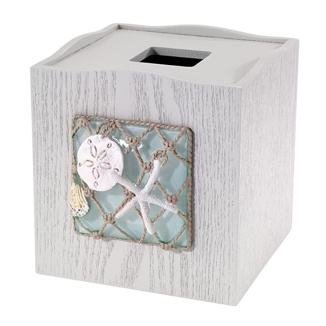 Avanti Linens Seaglass Tissue Cover, Medium, Multicolor