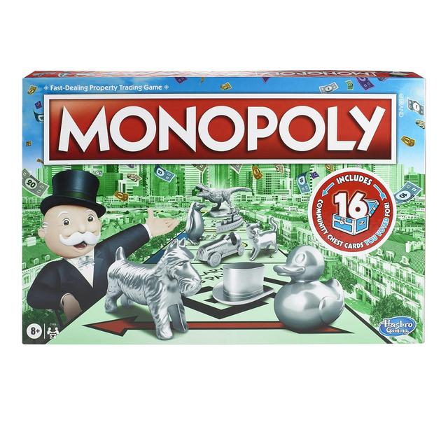MONOPOLY Game, Family Board Game for 2 to 6 Players, Board Game for Kids Ages 8 and Up, Includes Fan Vote Community Chest Cards