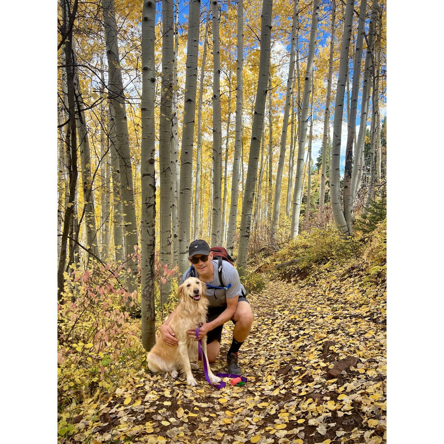 Chris and Becket leaf peeping in Aspen.