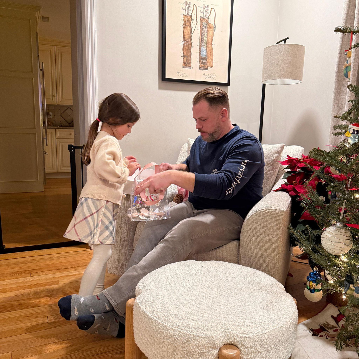 Chris with our Flower Girl, Mia