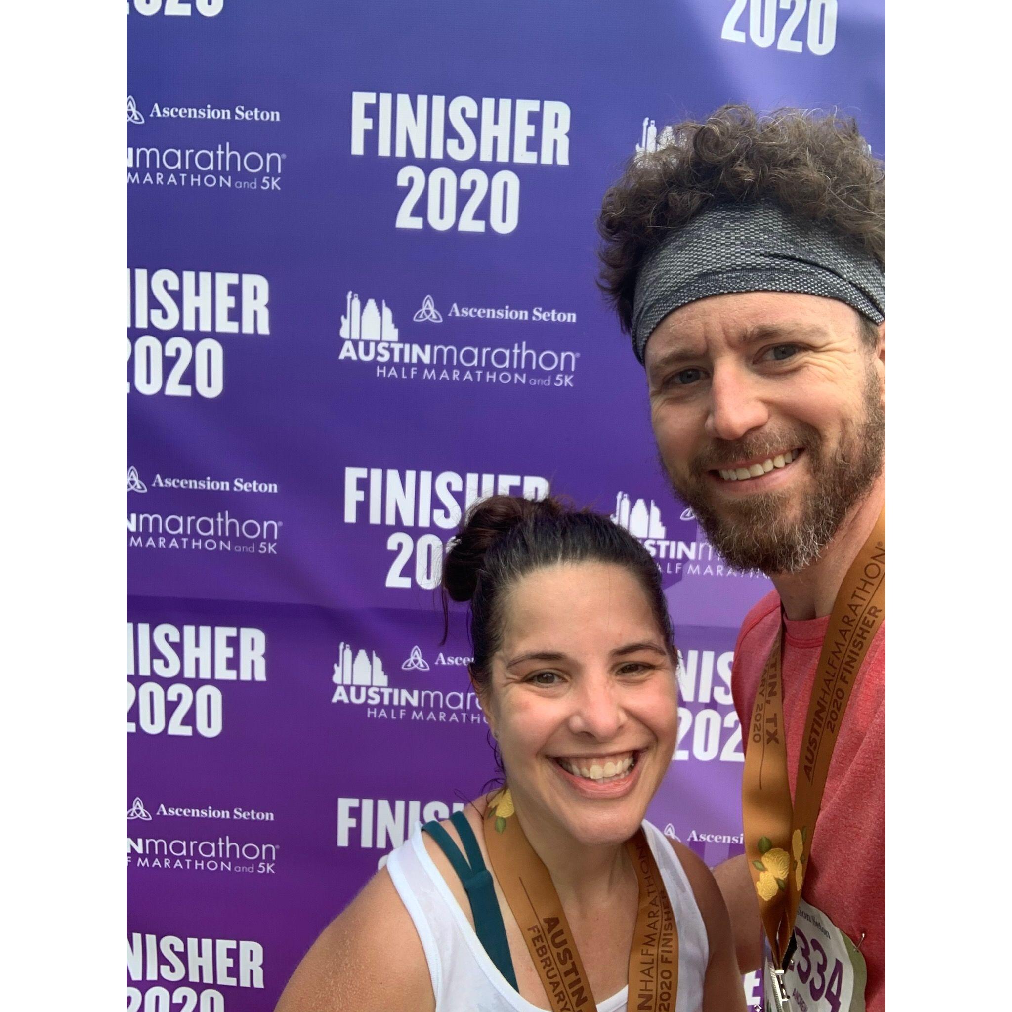 We ran the Austin Half Marathon right before the world shut down in 2020.