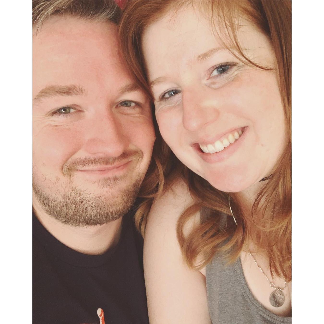 Christmas Day 2018. Moments after Craig proposed.