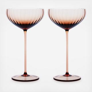 Quinn Champagne Coupe Glass, Set of 2