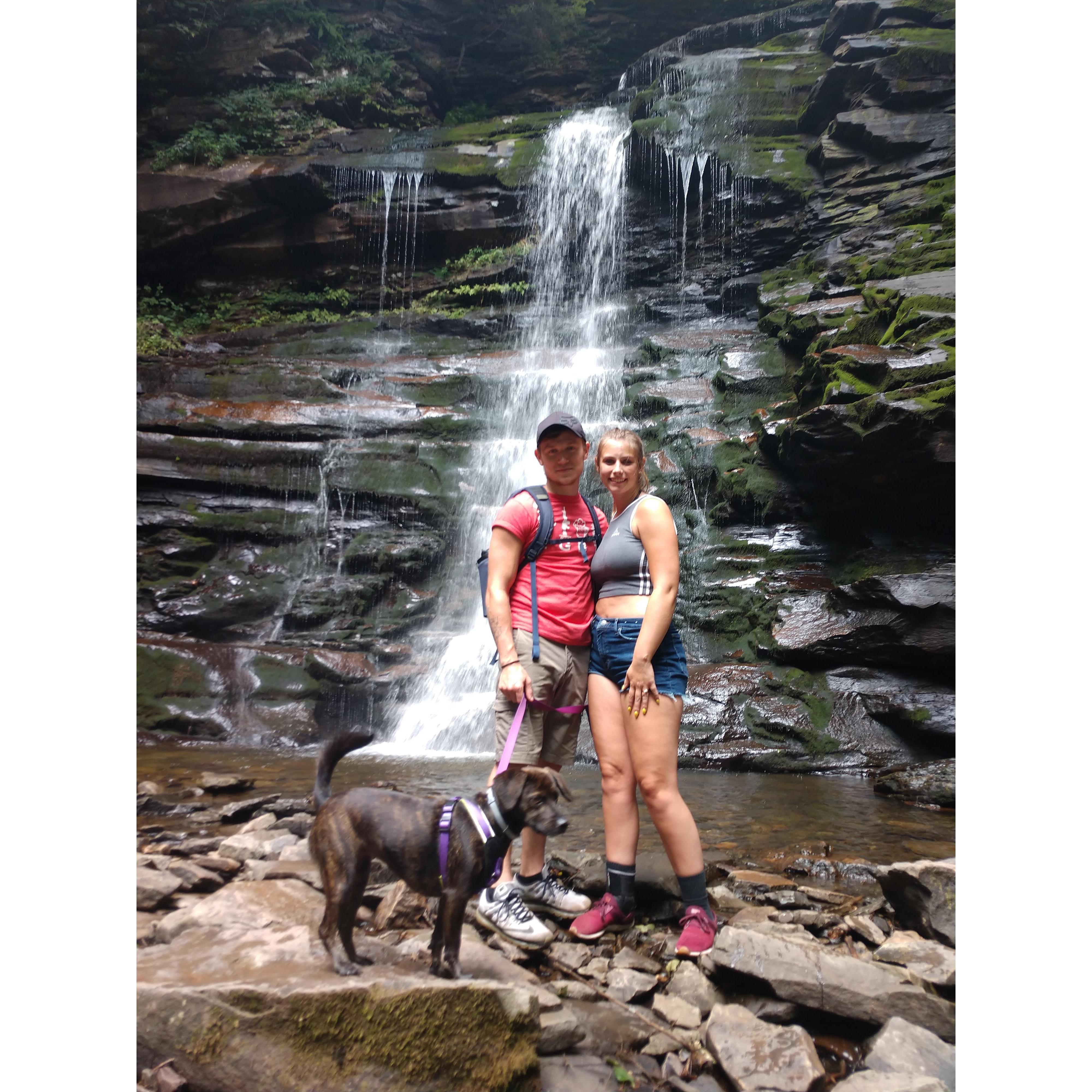 Hiking at Rickett's Glen