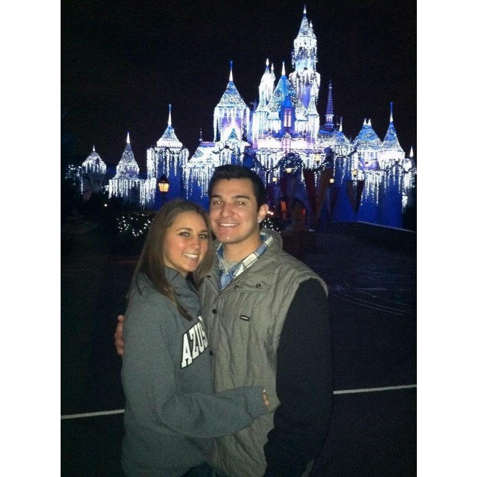 Our first Christmas together he surprised me with a trip to Disney and bought me a single red rose because he know my love for Beauty and the Beast!