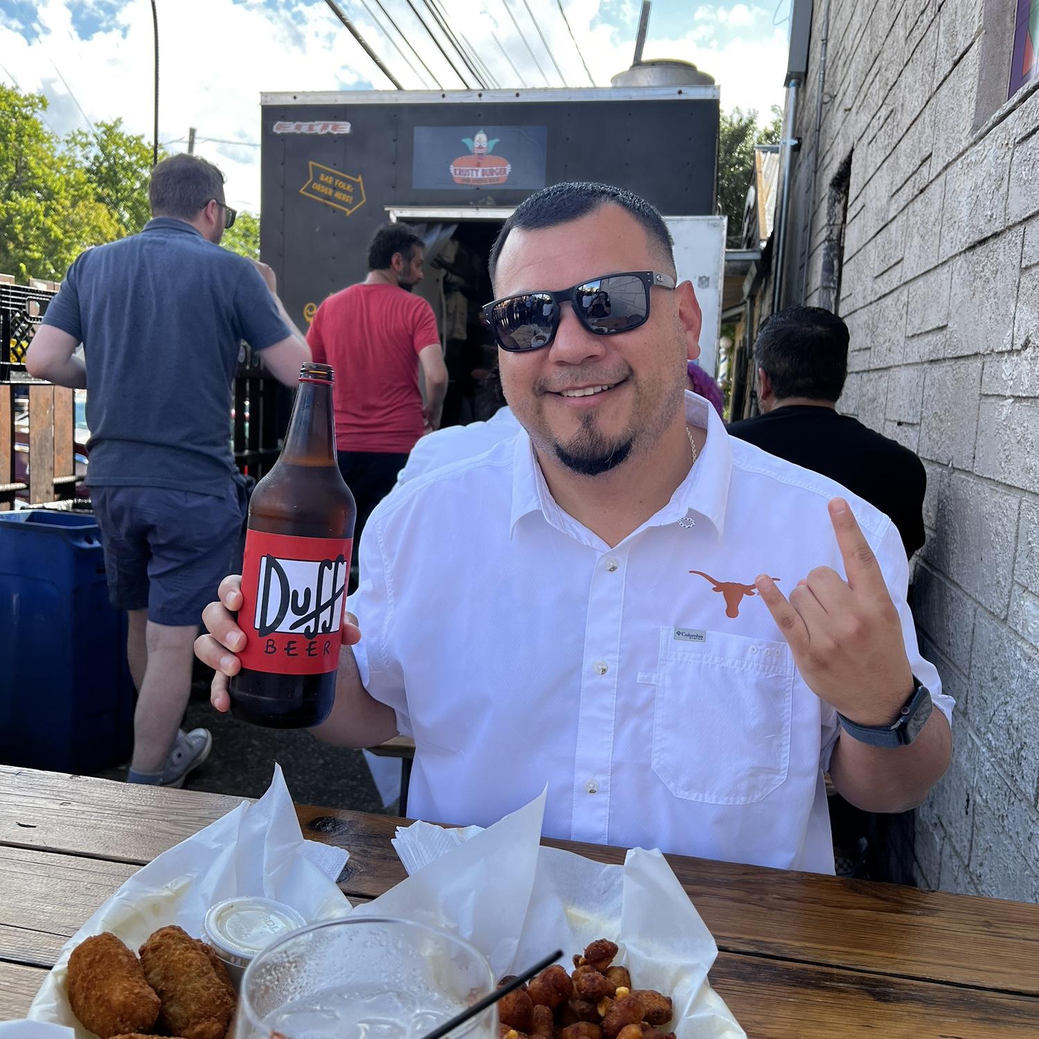 Mike loves the Simpson and had to try the Simpson's pop up in downtown Austin