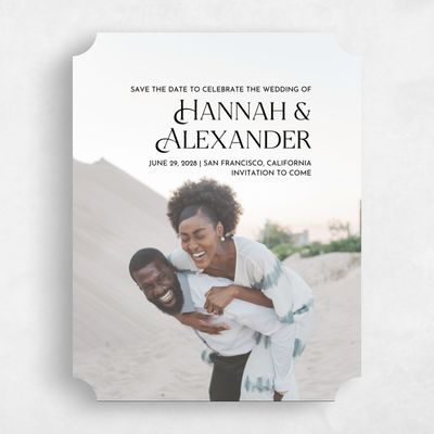 Black Ticket Wedding Save the Date - Ginami Photo