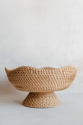 Roan Iris Rhode Rattan Scalloped Bowl