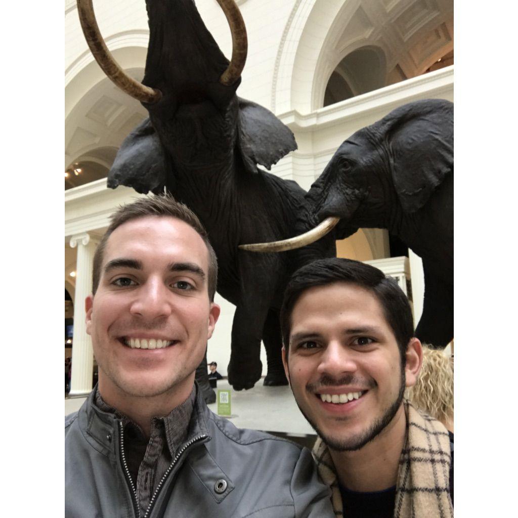 On one of our first dates at the Chicago Field Museum, circa 2017.
