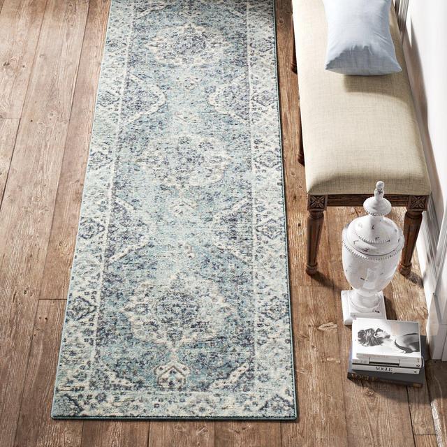 Alfonso Oriental Aqua Area Rug