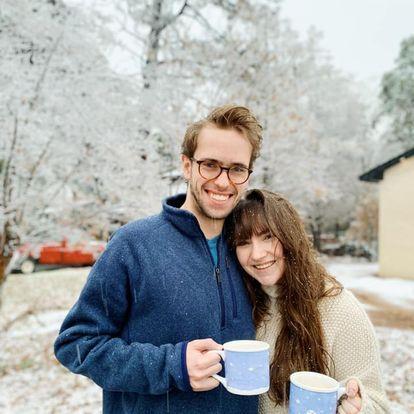 Us celebrating New Year's together during a snowstorm in Norman, Oklahoma!