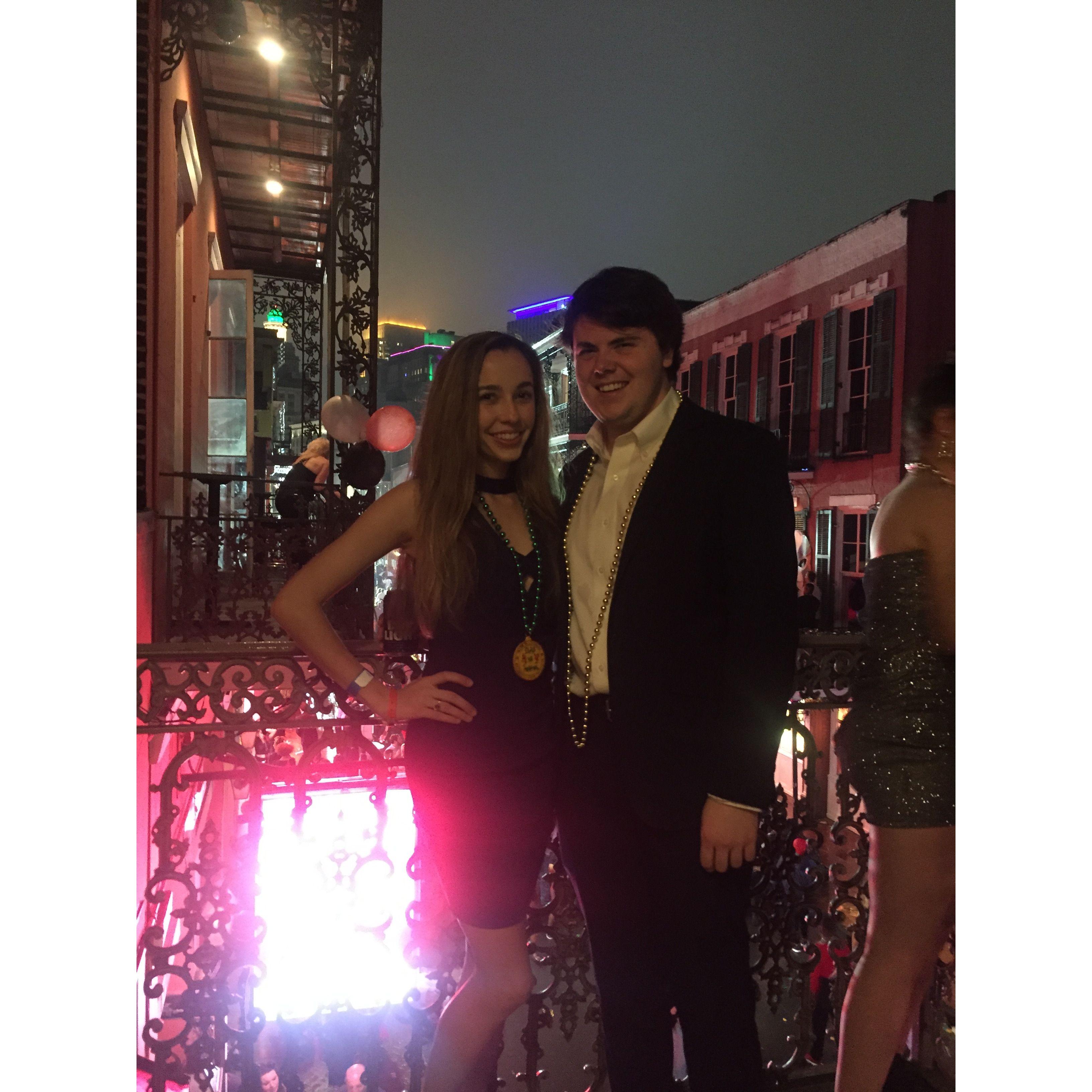 The night he said "I love you" for the first time! We were at Cafe Du Monde in New Orleans, Louisiana.