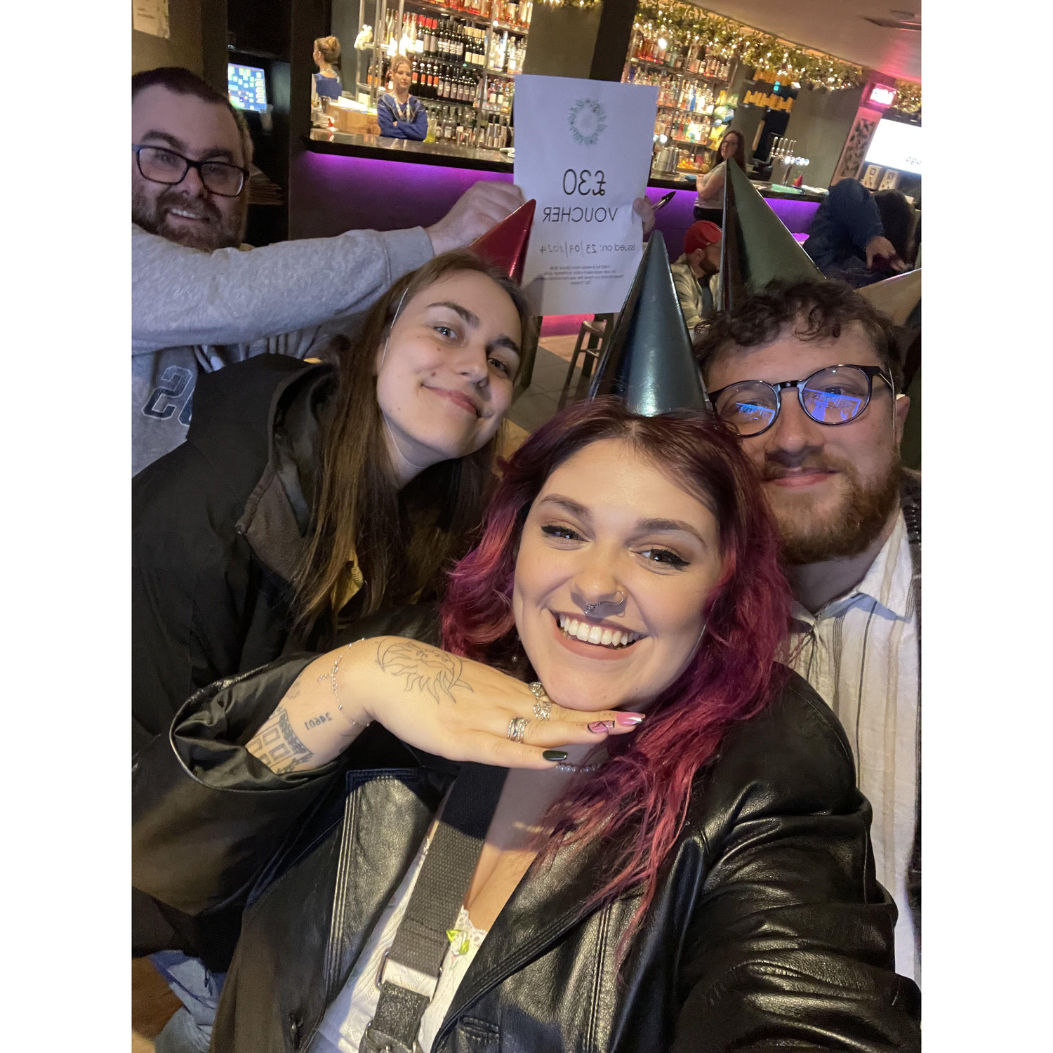 QUIZ WINNERS BABBYYYYY (also it was Kieran's birthday, so it was extra fortuitous)