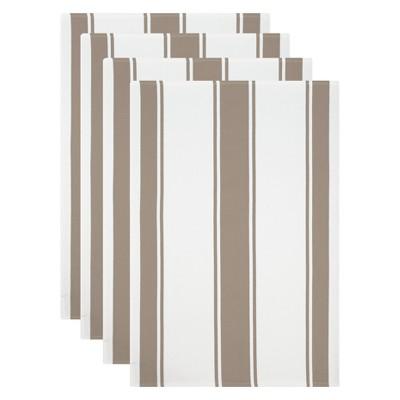 4pk Kitchen Towel White/Beige - Mu Kitchen