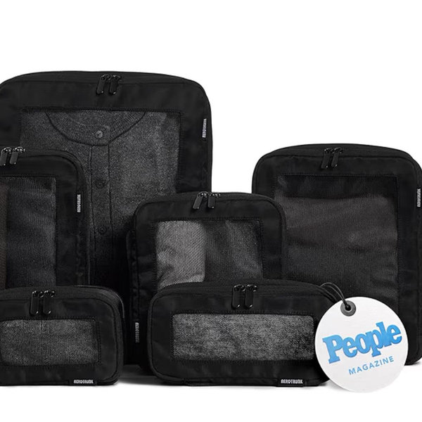 Aerotrunk Compression Packing Cubes for Travel (6-Pack, Black)