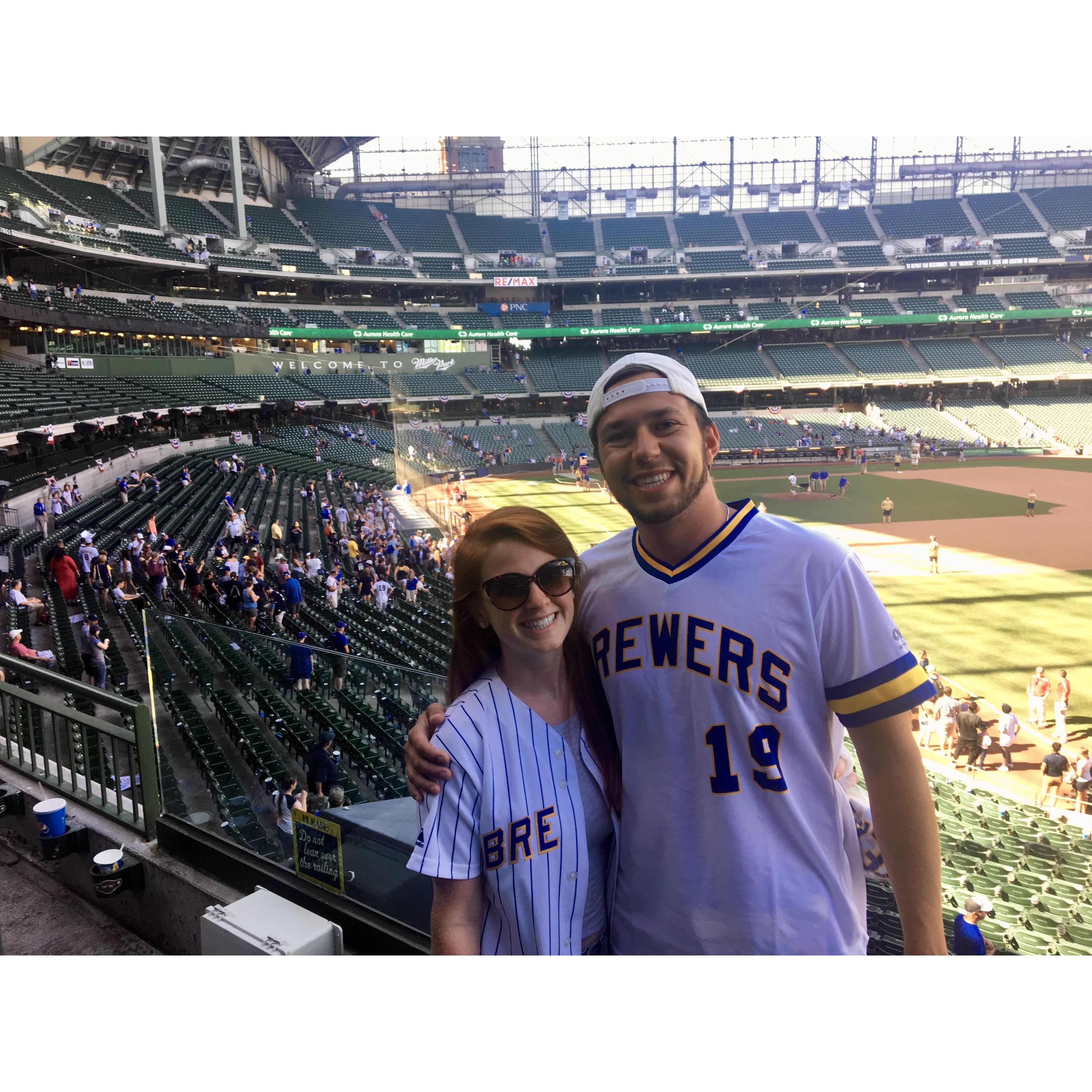 Slowly turning Keaghan into a Milwaukee sports fan...