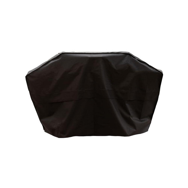 Megamaster 56" Gas Grill Cover, Water-Resistant Heavy Duty Polyester PVC Blend, Adjustable Straps, Built-in Pouch, Designed for Standard 3 & 4-Burner BBQ Grills, Black - 700-20141