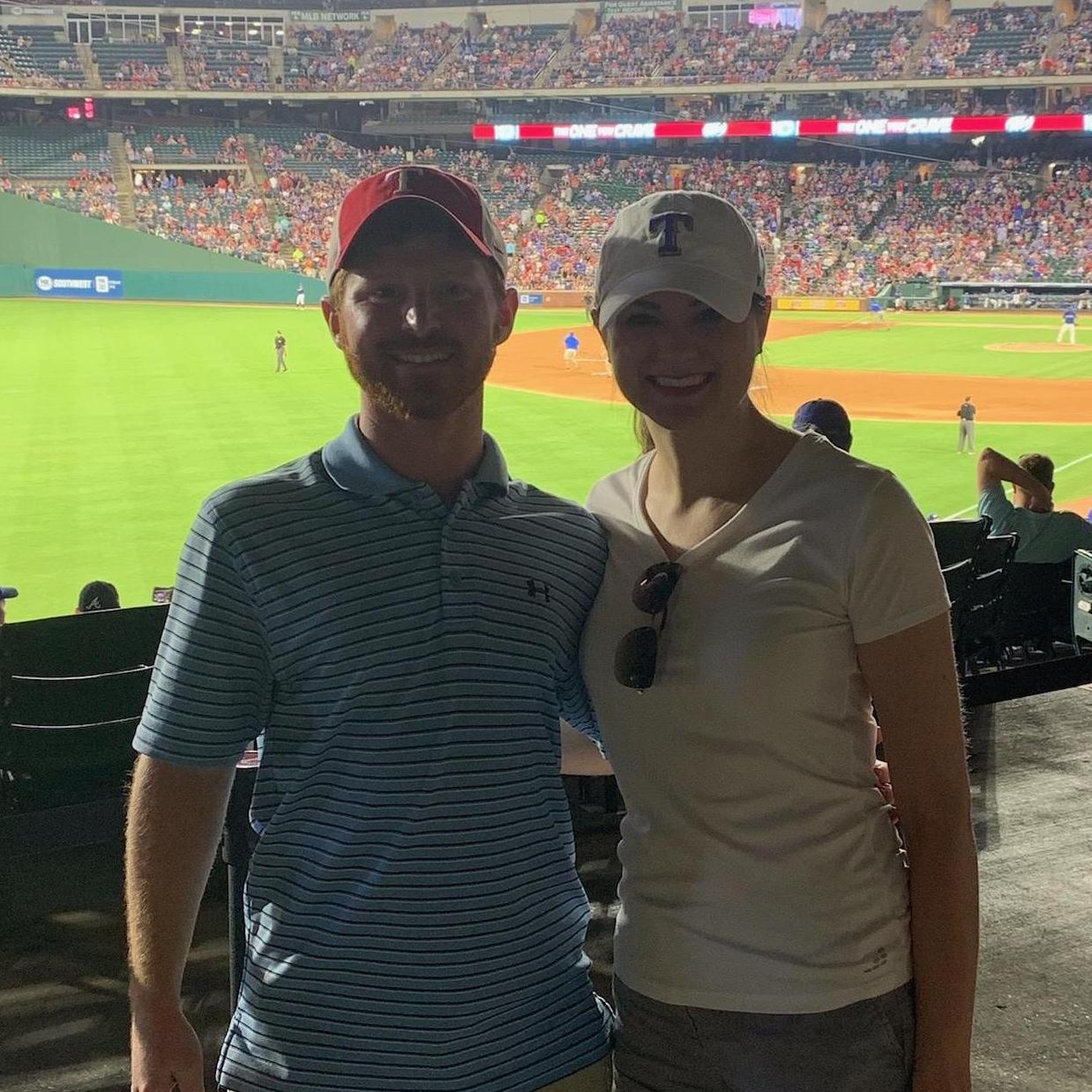 At one of the Rangers' last games in their old stadium - we can't wait to go to the new one!