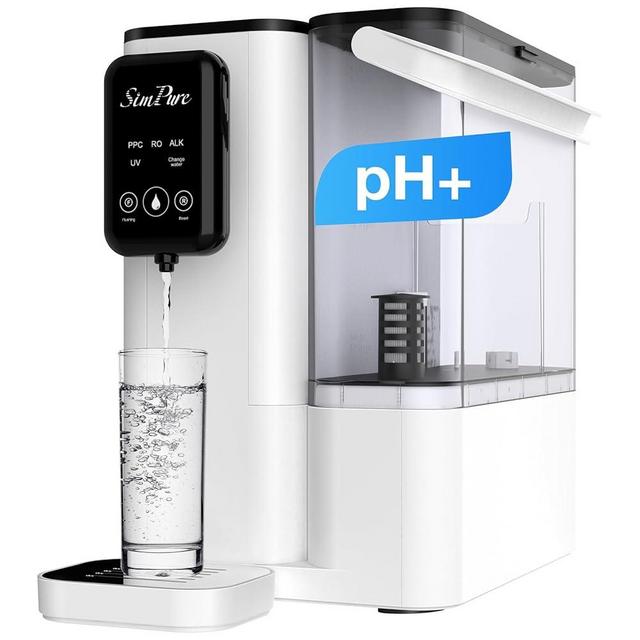 SimPure Y9A Countertop Reverse Osmosis Water Filter, Alkaline Remineralization 300 GPD 6 Stage Purification, RO Water Filtration System, Super Fast Filtering Portable Water Purifier