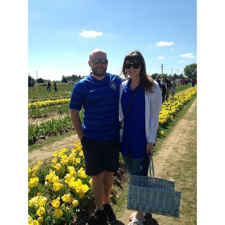 Picking tulips in Pilot Point, Texas