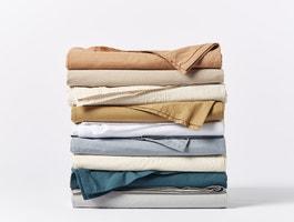 Organic Crinkled Percale™ Sheet Set (King)- alpine white