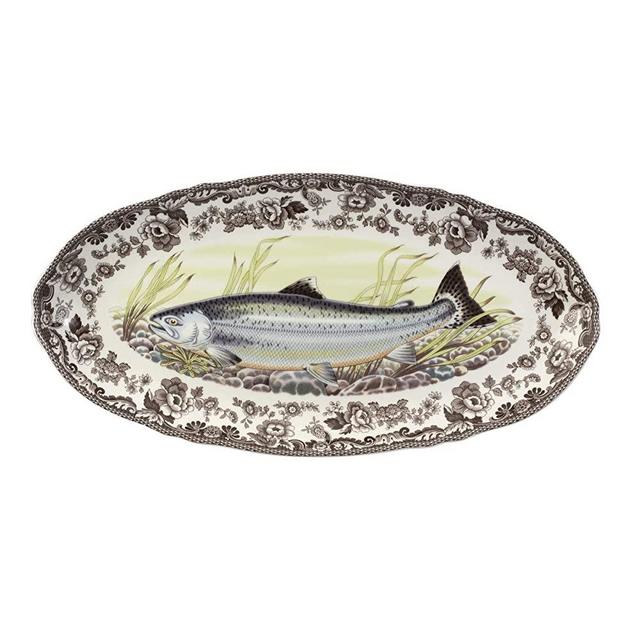 Spode Woodland Fish Platter 18.5 Inch (King Salmon)