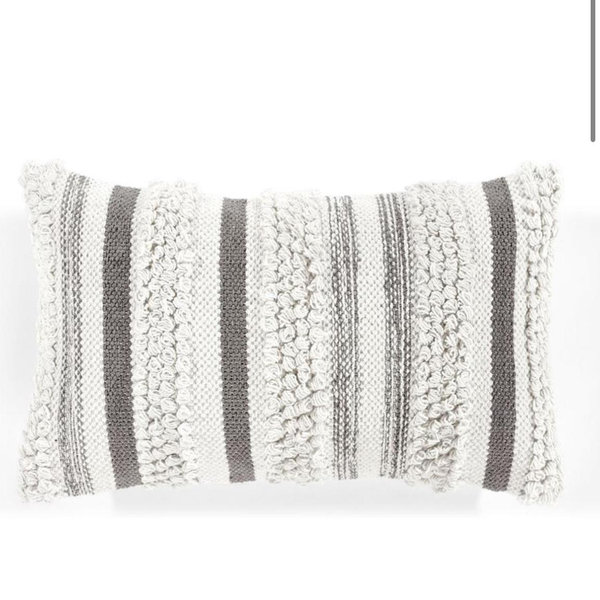 Bed Bath & Beyond Lush Decor Bria Stripe Decorative Lumbar Pillow Cover