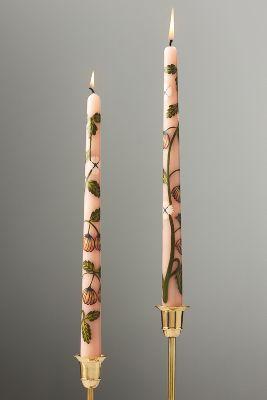 Handpainted Harvest Taper Candles, Set of 2