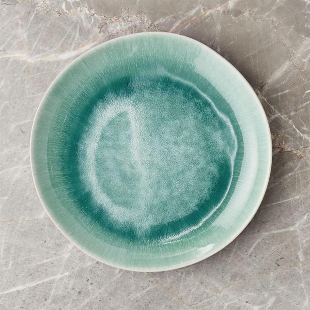 Caspian Aqua Reactive Glaze Dinner Plate