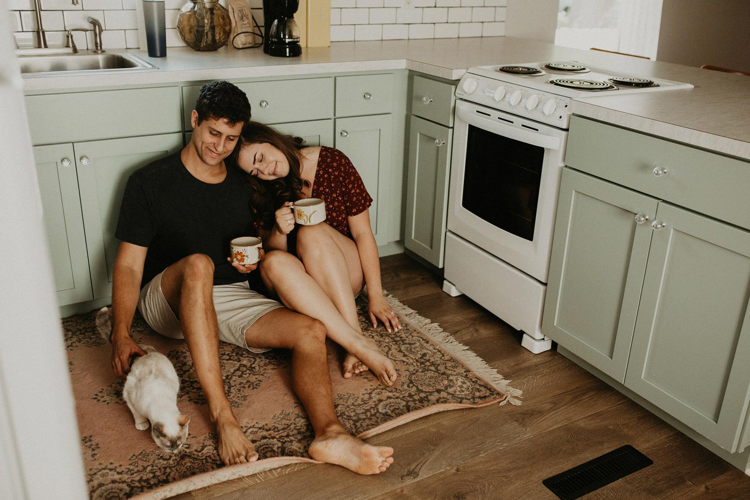 Kitchen snuggles :)