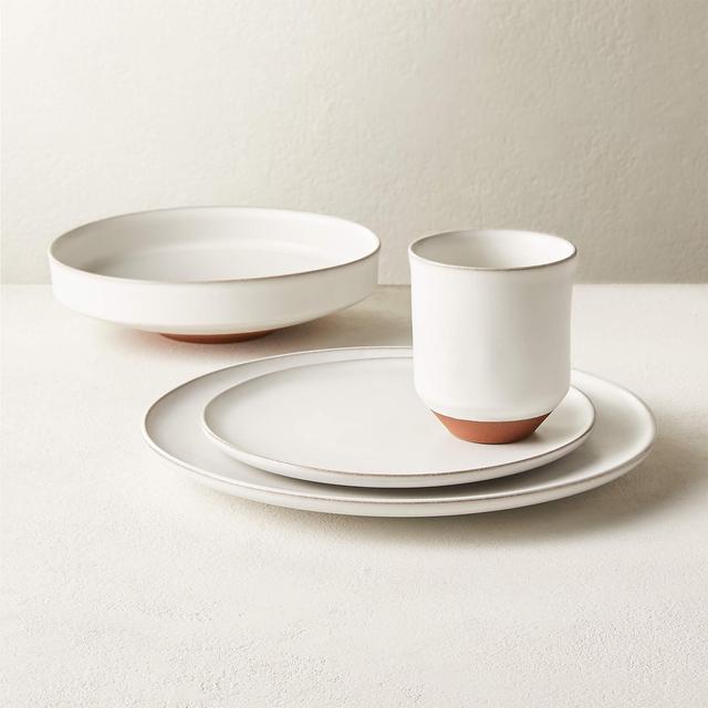 4-Piece Dolce White Place Setting with Pasta Bowl