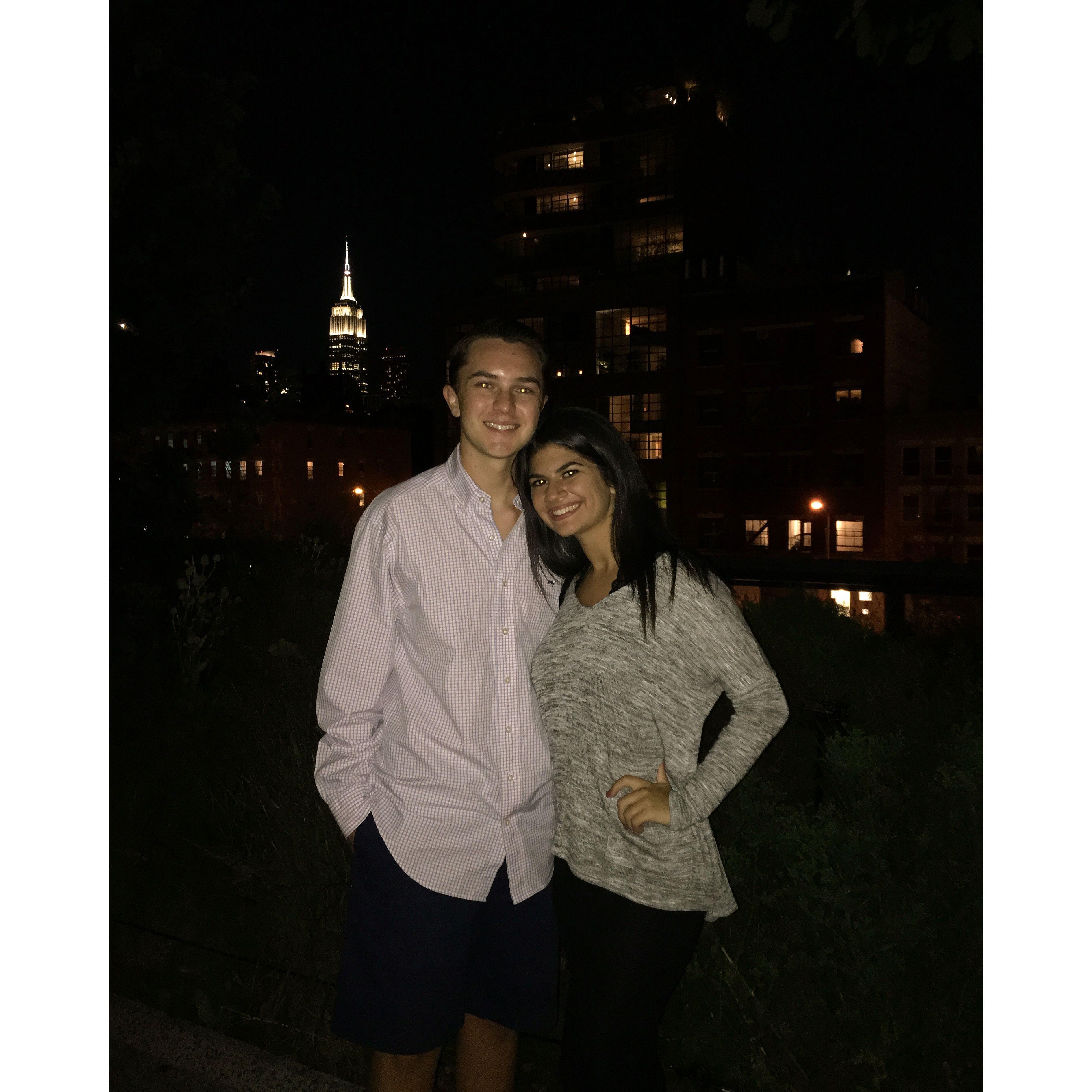 The first picture we ever took together! We went on a date to Black Tap and then walked the High Line afterwards.